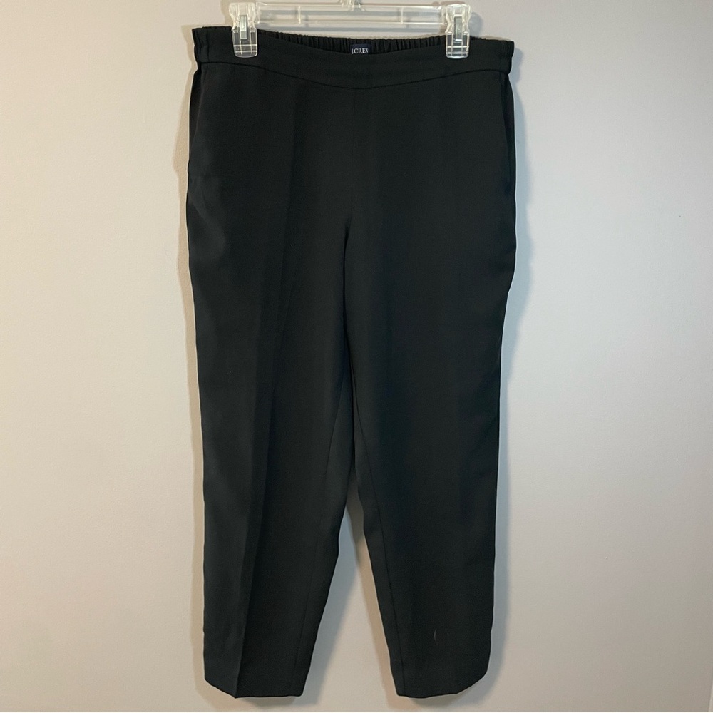 J. Crew Women’s Black High-waisted Tapered-leg Jamie Pants 12 Classic Comfy Cozy